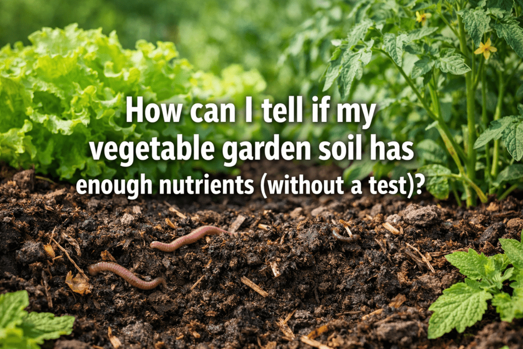 How can I tell if my vegetable garden soil has enough nutrients (without a test)?