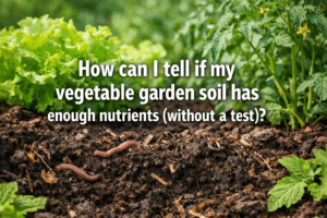 How can I tell if my vegetable garden soil has enough nutrients (without a test)?