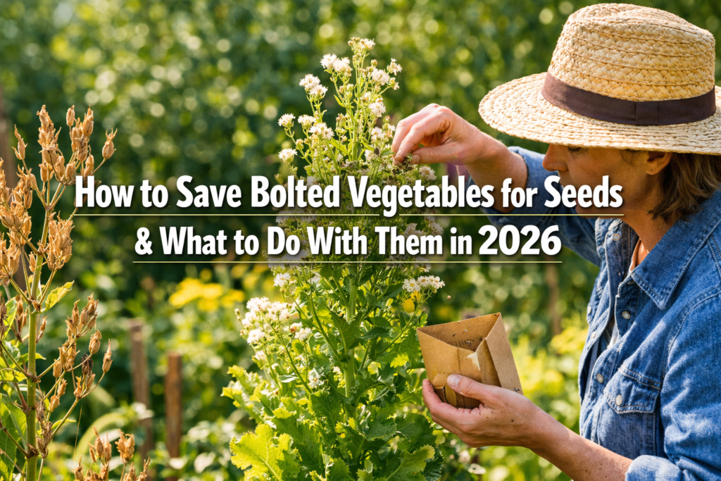 How to save bolted vegetables for seeds (and what to do with them)?