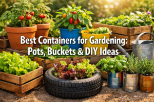Best Containers for Gardening: Pots, Buckets & DIY Ideas