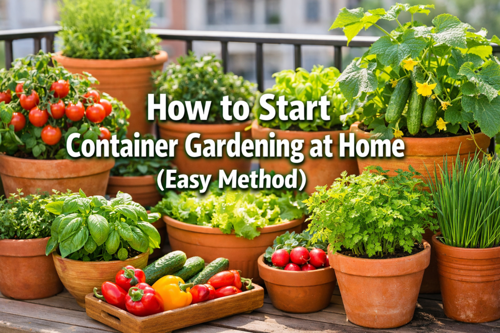 How to Start Container Gardening at Home (Easy Method)