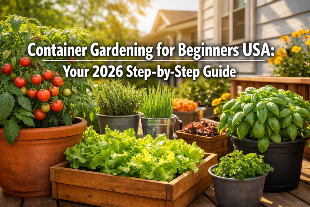 container gardening for beginners USA step by step