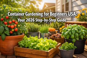 container gardening for beginners USA step by step