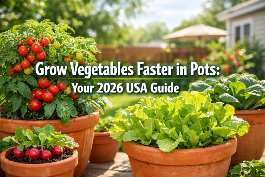 how to grow vegetables in pots faster USA