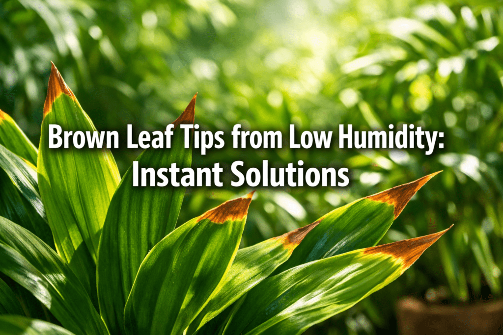 Brown leaf tips from low humidity: instant solutions
