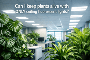 Can I keep plants alive with ONLY ceiling fluorescent lights?