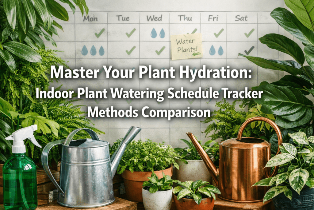 Indoor plant watering schedule tracker methods comparison