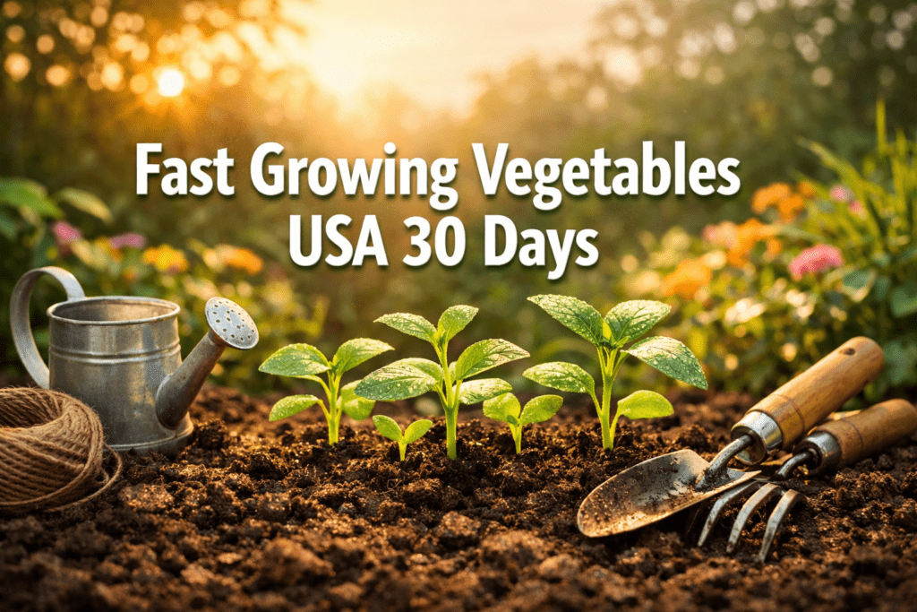 fast growing vegetables USA 30 days