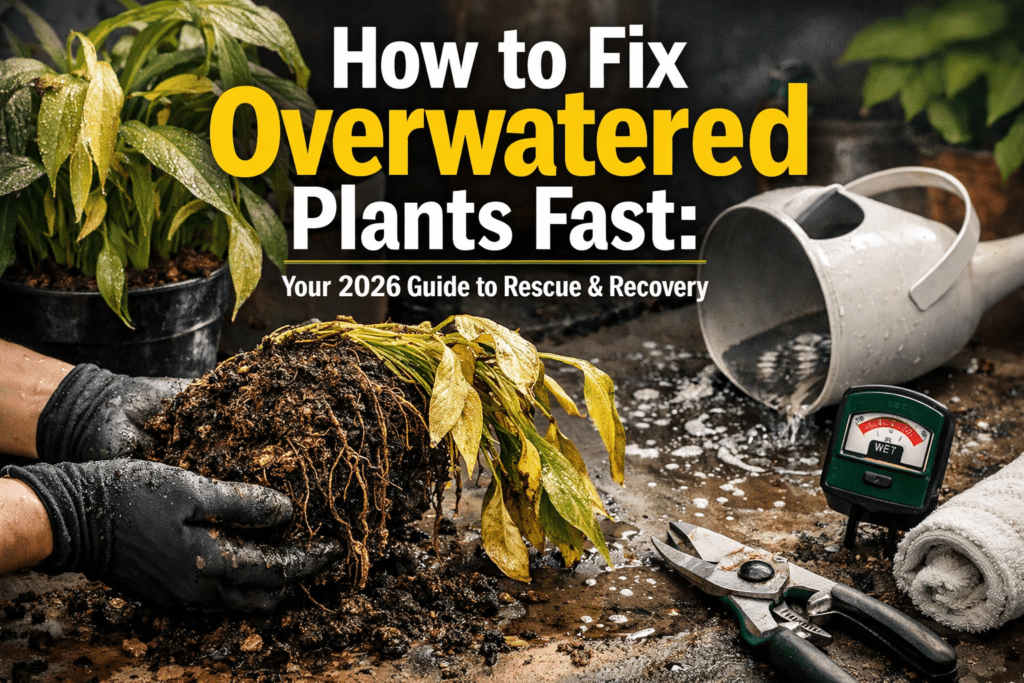 how to fix overwatered plants fast