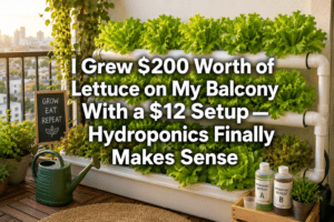 I Grew $200 Worth of Lettuce on My Balcony With a $12 Setup — Hydroponics Finally Makes Sense