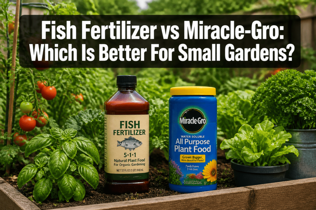 Is fish fertilizer actually better than Miracle-Gro for small gardens?