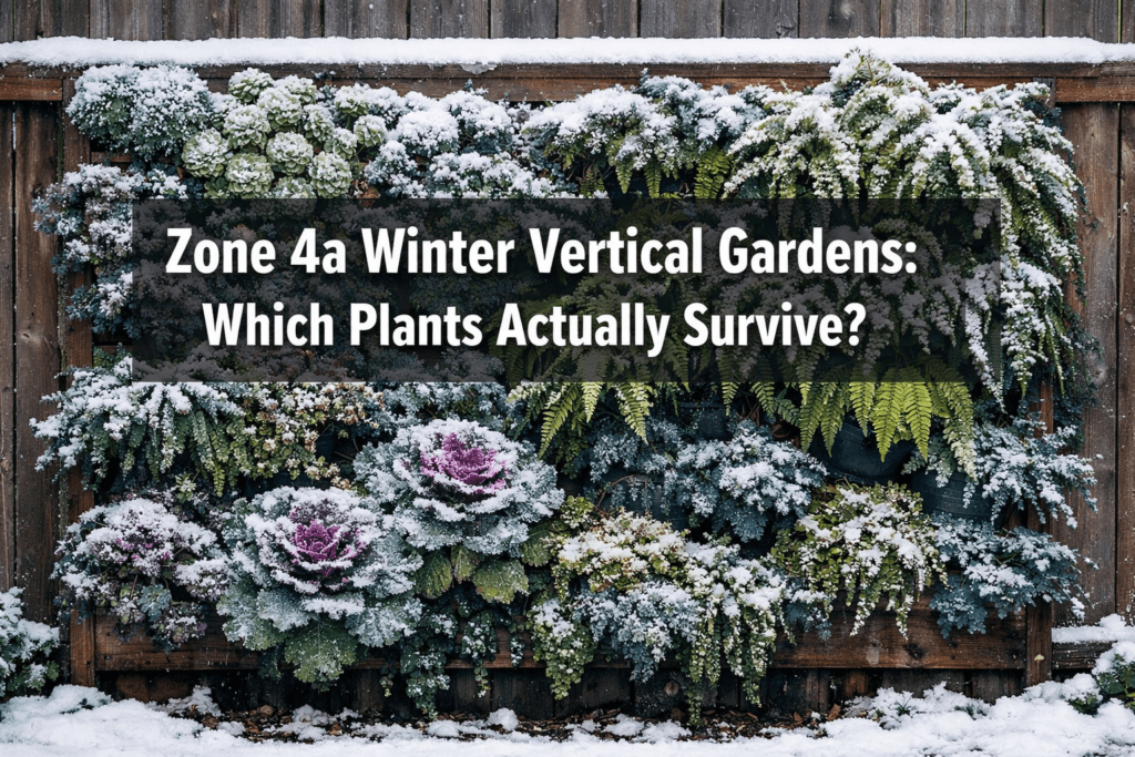 What plants can survive in a vertical garden during Zone 4a winters?