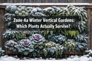 What plants can survive in a vertical garden during Zone 4a winters?