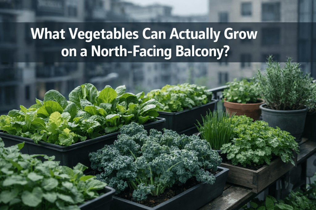 What vegetables can actually grow on a north-facing balcony?