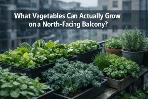 What vegetables can actually grow on a north-facing balcony?