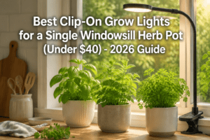 Best clip-on grow lights for a single windowsill herb pot (under $40)