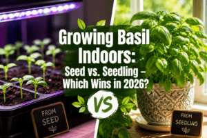 Growing basil indoors from seed vs seedling — which gives better results