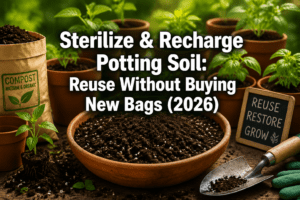 How to sterilize and recharge used potting soil without buying new bags