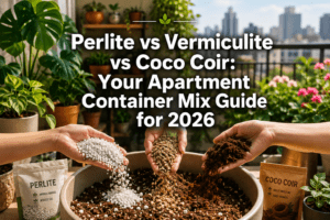 Perlite vs vermiculite vs coco coir — which to add to apartment container mix